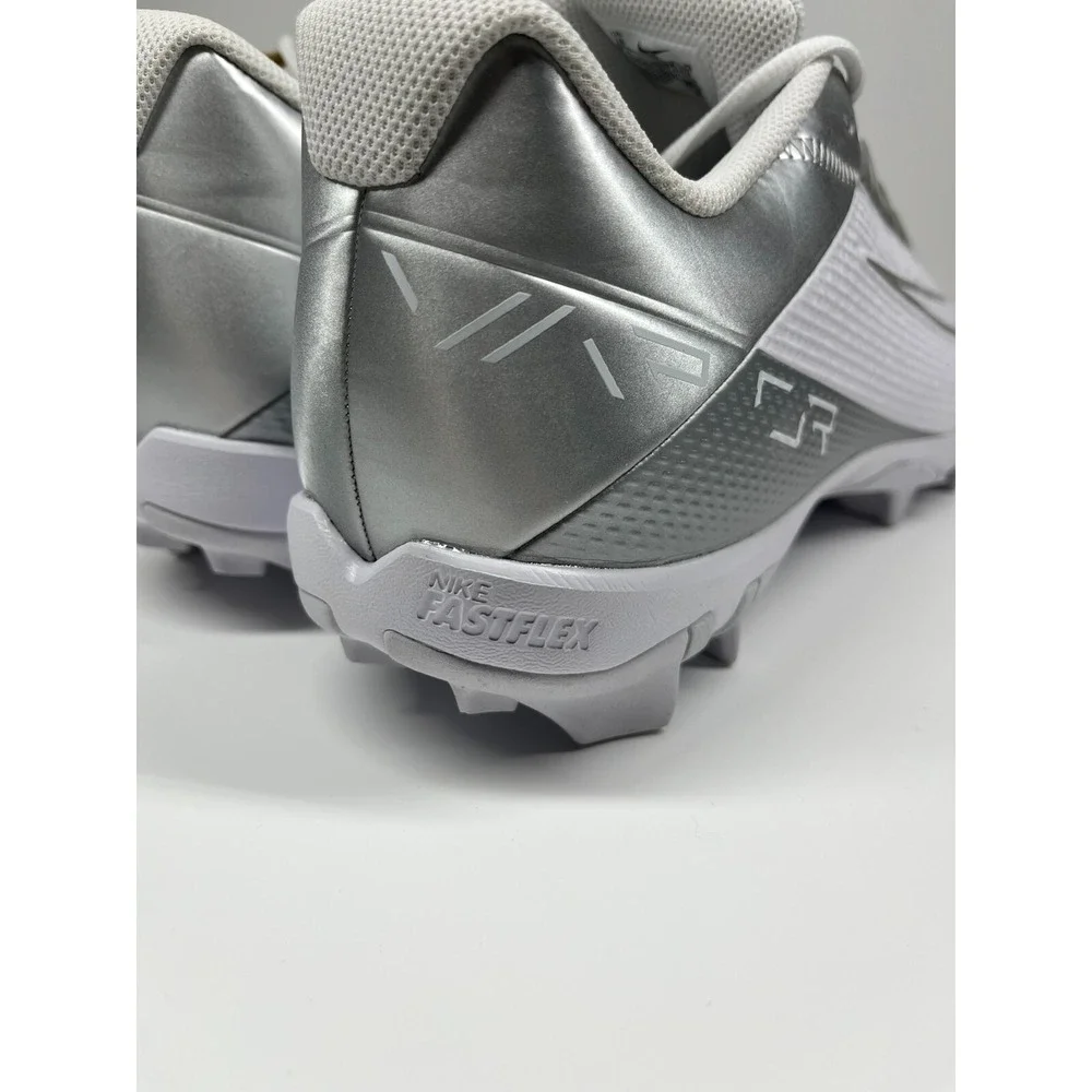 Nike Vapor Edge Shark 2‎ Football Cleats Men's 16 Metallic Silver/White